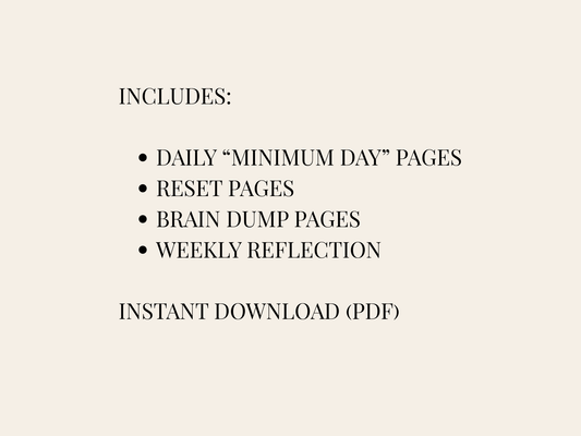 ADHD Reset Planner (Printable PDF) – Simple Daily Planner for Overwhelmed Minds