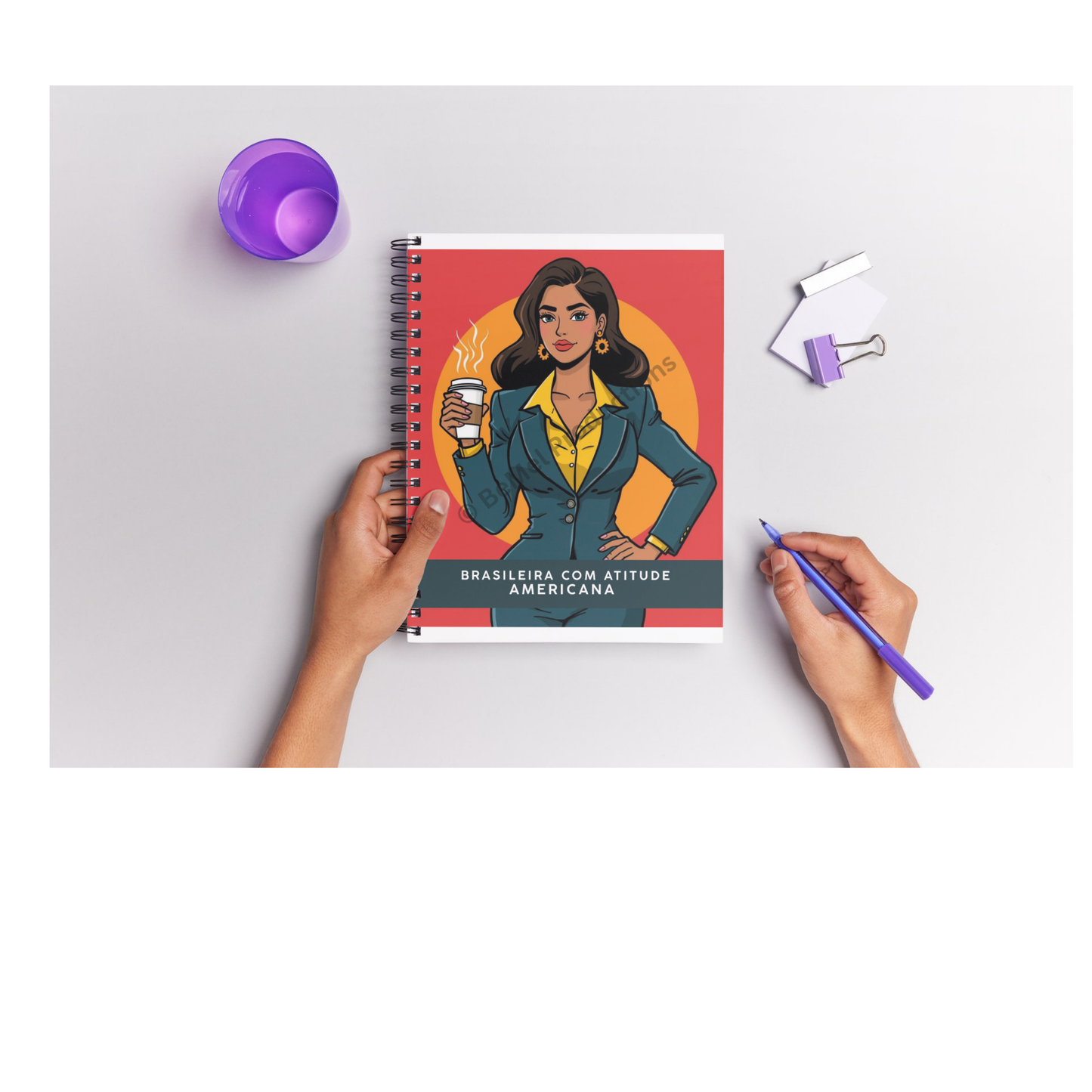 Brasileira com Atitude Americana SVG - Brazilian Pride Quote - Cricut Cut File