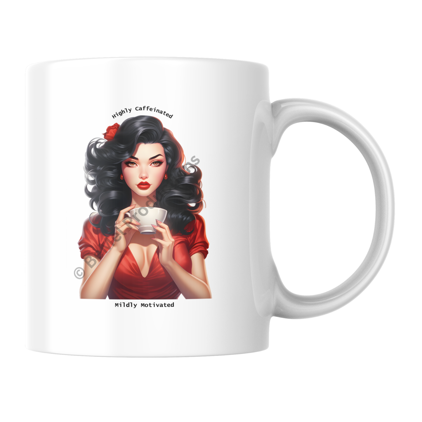 Highly Caffeinated Mildly Motivated SVG File - Funny Coffee Quote - Cricut Cut File