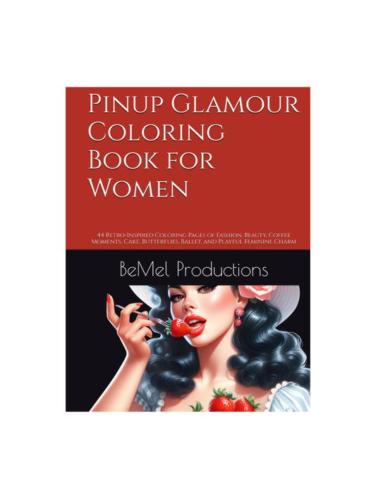 Pinup Glamour Coloring Book for Women – 44 Retro-Inspired Coloring Pages