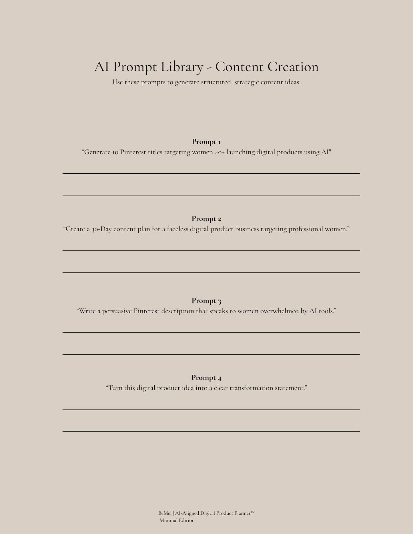 AI-Aligned Digital Product Planner™ for Women 40+