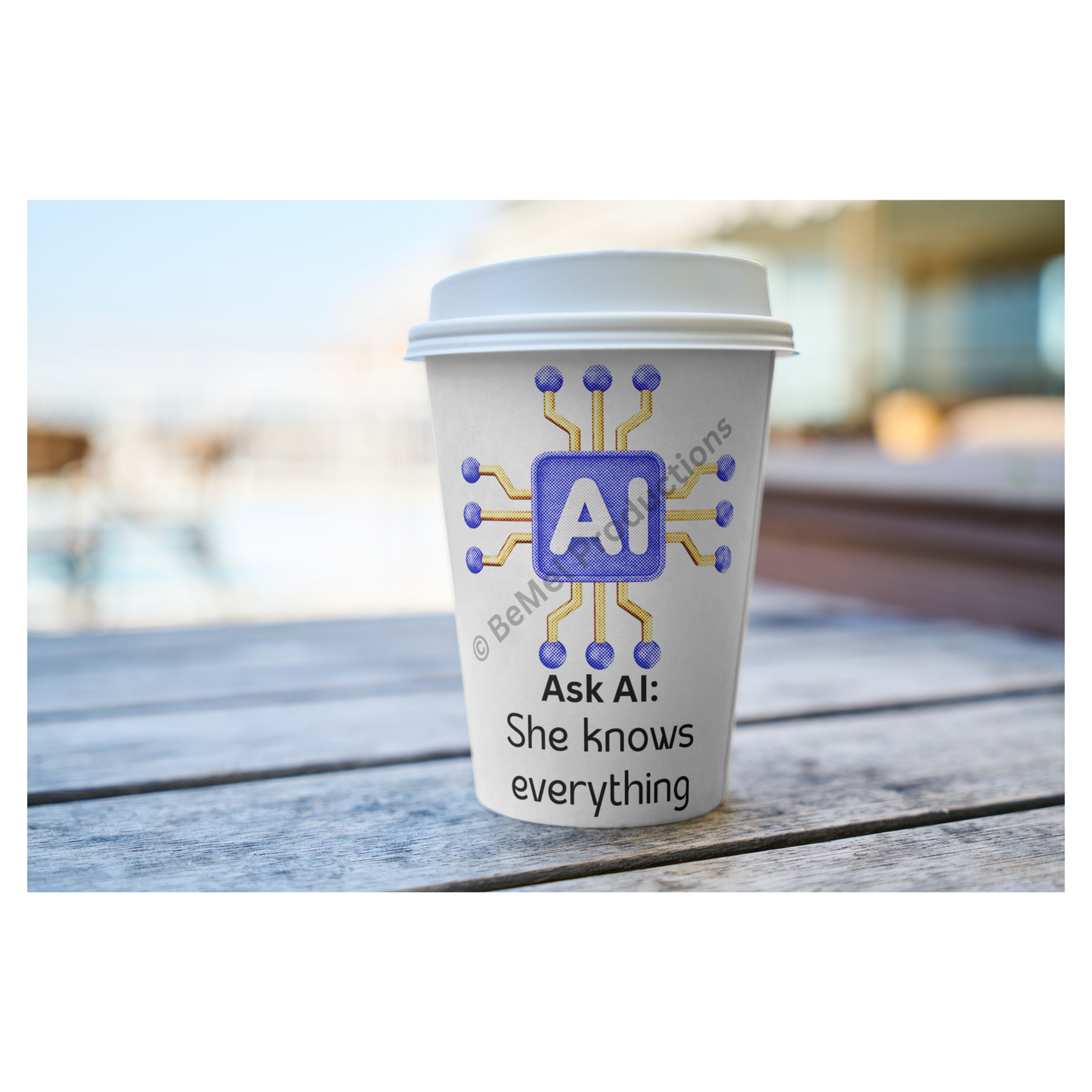 Ask AI She Knows Everything SVG File - Funny Tech Quote - Cricut Cut File