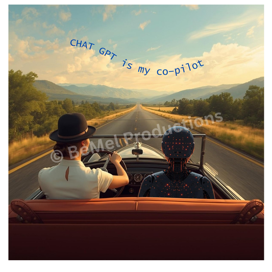 ChatGPT is My Co-Pilot SVG File - Funny AI Quote - Cricut Cut File