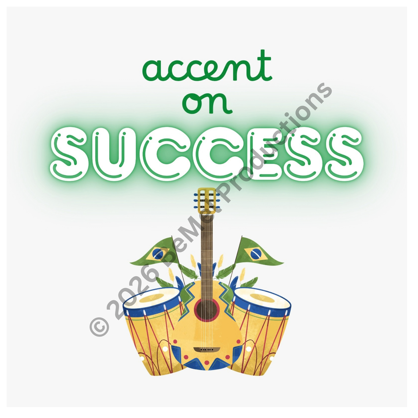 Accent on Success SVG File - Immigrant & Bilingual Quote - Cricut Cut File