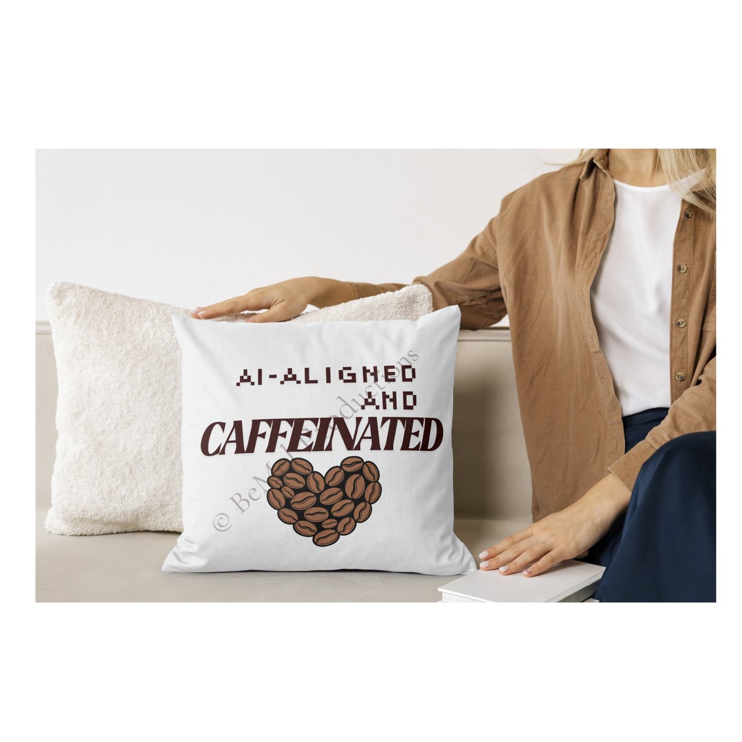 AI-Aligned and Caffeinated SVG File - Tech & Coffee Quote - Cricut Cut File